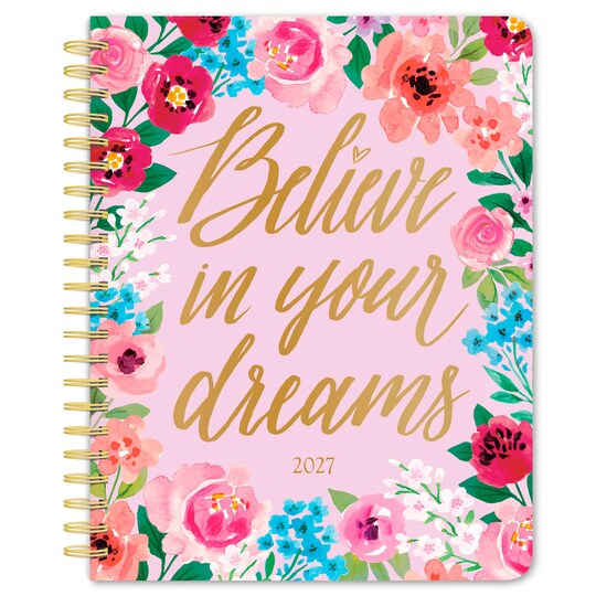 BrownTrout; Bonnie Marcus OFFICIAL | 2027 6 x 7.75 Inch Weekly Desk Planner | Foil Stamped Cover; Category:Planners; Image:1